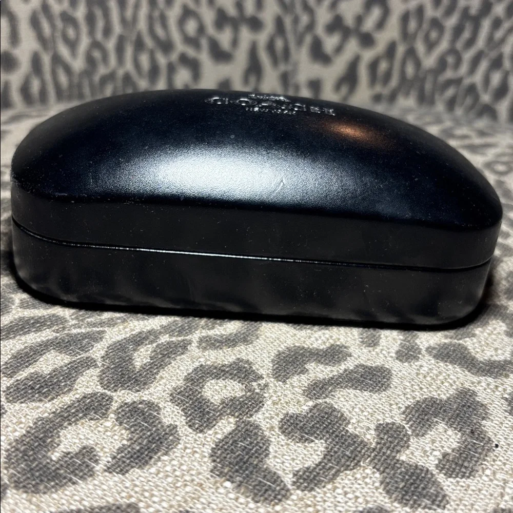 Coach eyeglass case black logo hard glasses case classic designer eyeglass case